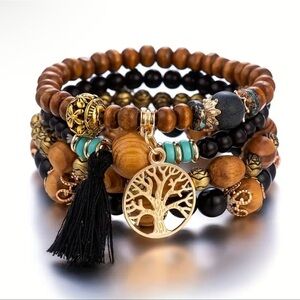 Bohemian Tree of Life Bracelet Set